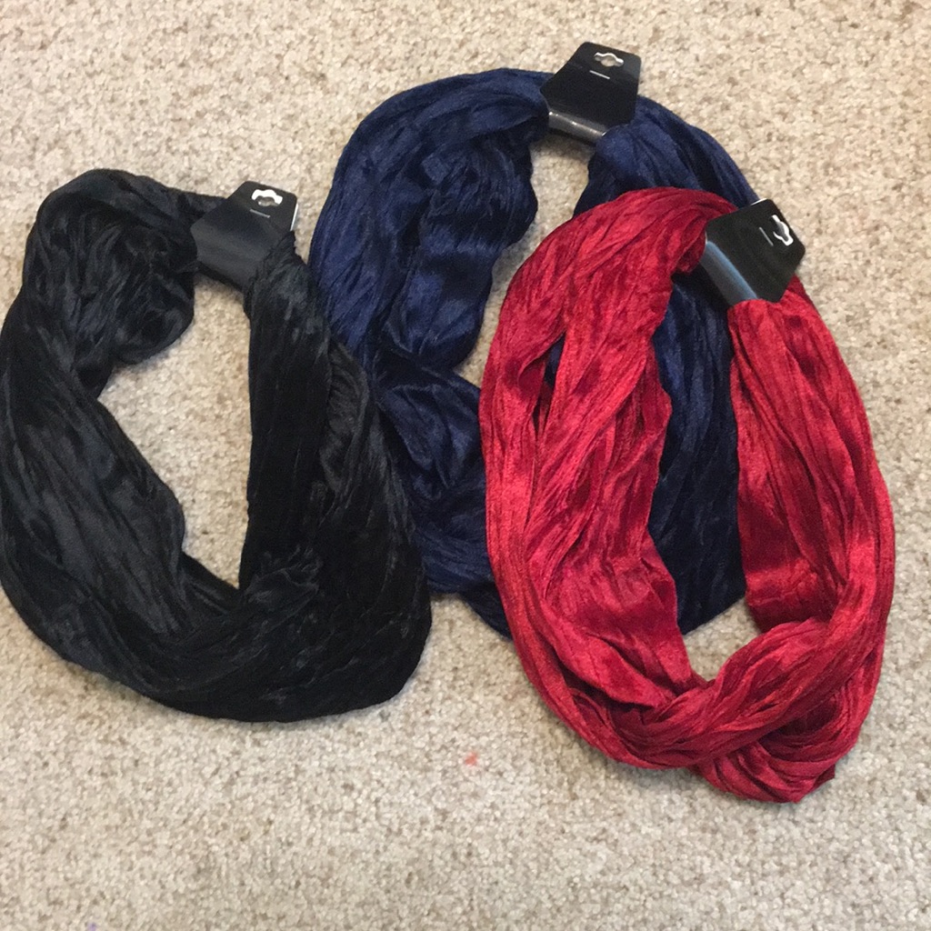 Bundle Of Three Infinity Scarves
